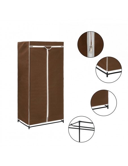 Armadio Marrone 75x50x160 cm