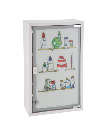 HI Armadietto per Medicinali 30x15x50 cm in Acciaio Inossidabile