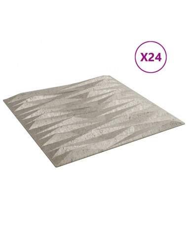 Pannelli Murali 24 pz Beton 50x50 cm XPS 6 m² Pietra