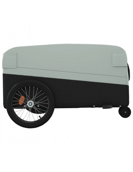 Rimorchio da Bici Nero e Grigio 45 kg in Ferro