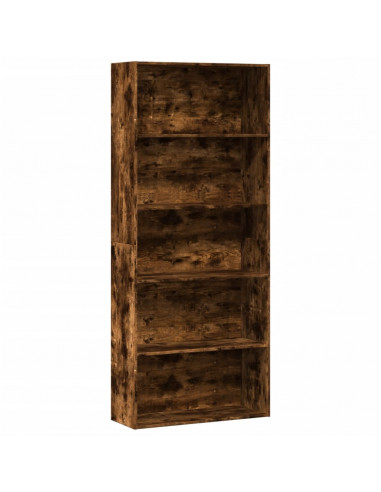 Libreria Rovere Fumo 80x30x189 cm in Legno Multistrato