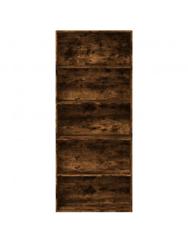 Libreria Rovere Fumo 80x30x189 cm in Legno Multistrato