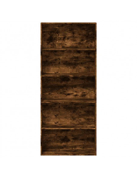 Libreria Rovere Fumo 80x30x189 cm in Legno Multistrato