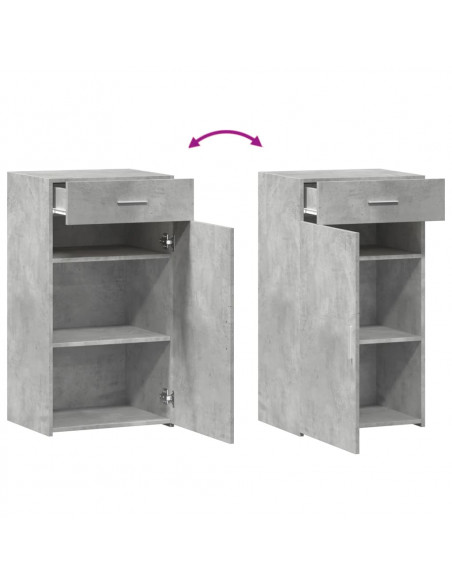 Credenza Grigio Cemento 50x42,5x93 cm in Legno Multistrato