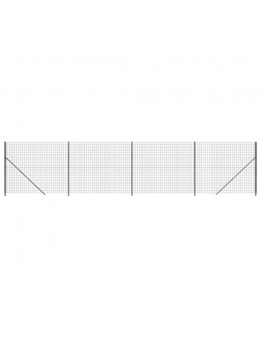 Recinzione Metallica con Flangia Antracite 1,4x10 m