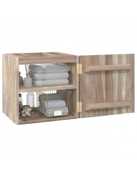 Mobile da Bagno a Parete 41x38x40 cm in Legno Massello di Teak