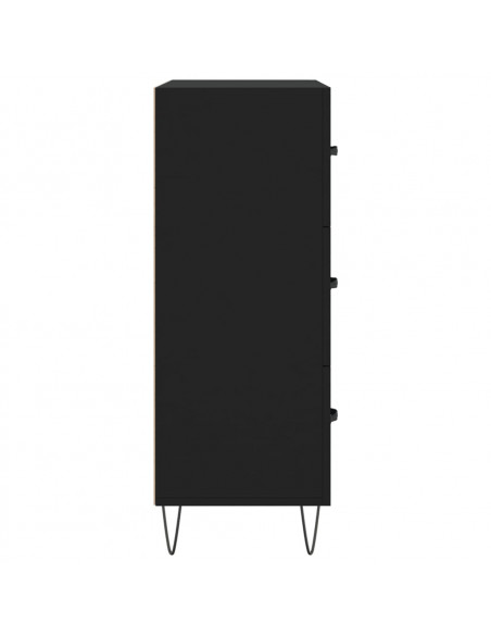 Credenza Nera 69,5x34x90 cm in Legno Multistrato