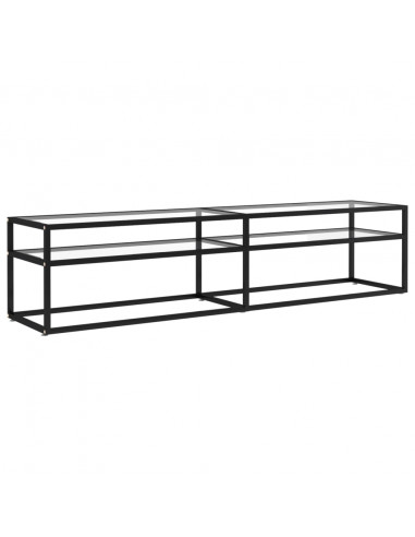 Mobile Porta TV Trasparente 180x40x40,5 cm in Vetro Temperato