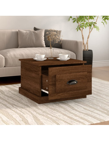 Tavolino da Salotto Rovere Marrone 50x50x35 cm in Multistrato