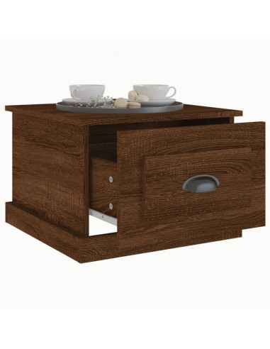 Tavolino da Salotto Rovere Marrone 50x50x35 cm in Multistrato