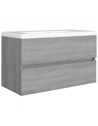 Mobile Sottolavabo Grigio Sonoma 80x38,5x45cm Legno Multistrato