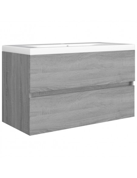 Mobile Sottolavabo Grigio Sonoma 80x38,5x45cm Legno Multistrato