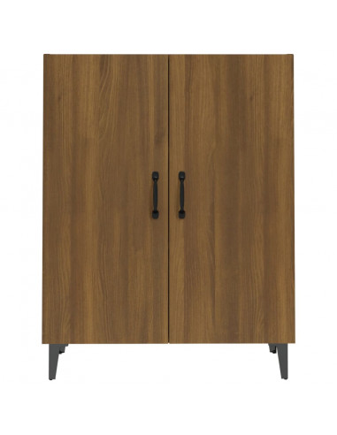 Credenza Rovere Marrone 70x34x90 cm in Legno Multistrato