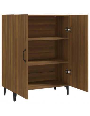 Credenza Rovere Marrone 70x34x90 cm in Legno Multistrato