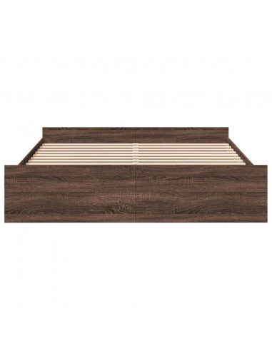 Giroletto Cassetti Rovere Marrone 200x200 cm Legno Multistrato