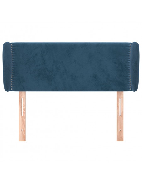 Testiera ad Orecchio Blu Scuro 103x23x78/88 cm in Velluto