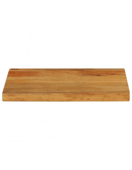 Piano Tavolo Bordi Vivi 50x20x3,8 cm in Legno Massello di Mango
