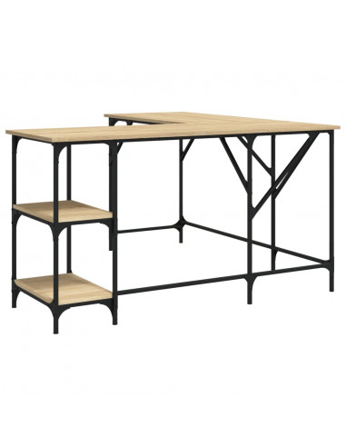 Scrivania Rovere Sonoma 139x139x75 cm in Legno Multistrato