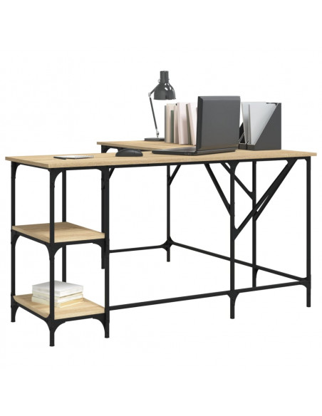 Scrivania Rovere Sonoma 139x139x75 cm in Legno Multistrato