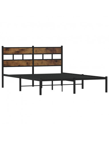 Giroletto senza Materaso in Metallo Rovere Fumo 140x190 cm