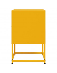 Comodino Giallo Senape 36x39x60,5 cm in Acciaio 2