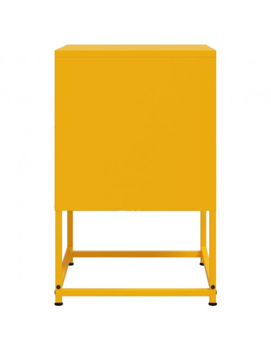 Comodino Giallo Senape 36x39x60,5 cm in Acciaio