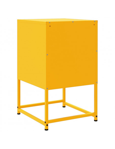 Comodino Giallo Senape 36x39x60,5 cm in Acciaio