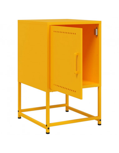 Comodino Giallo Senape 36x39x60,5 cm in Acciaio