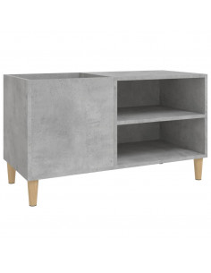 Mobile Porta Dischi Grigio Cemento 84,5x38x48 Legno Multistrato 2