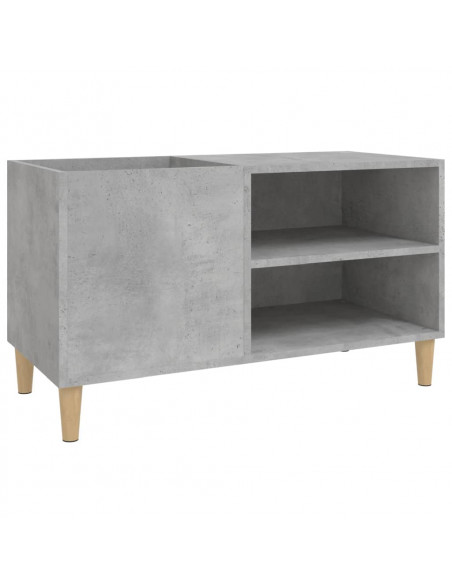 Mobile Porta Dischi Grigio Cemento 84,5x38x48 Legno Multistrato