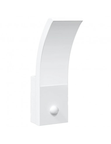 Applique con LED e Sensore 2 pz Bianche in Alluminio Pressofuso