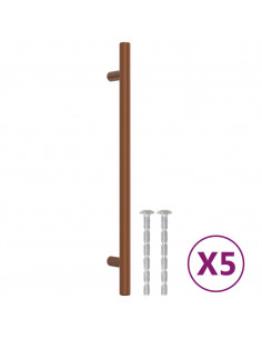 Maniglie per Mobili 5pz Bronzo 192mm in Acciaio Inox 2