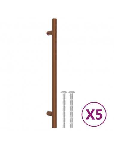 Maniglie per Mobili 5pz Bronzo 192mm in Acciaio Inox