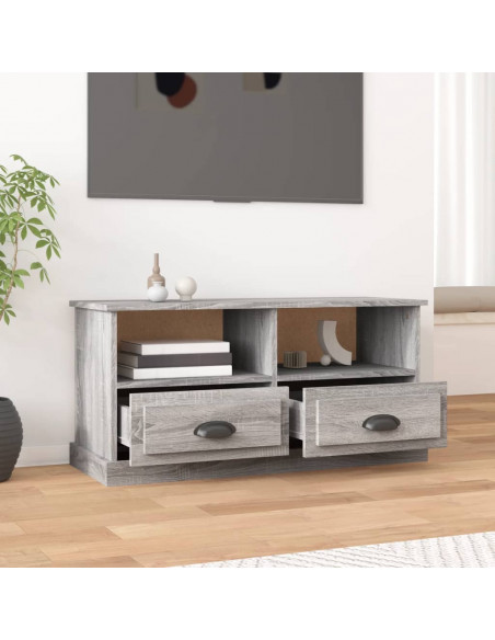 Mobile TV Grigio Sonoma 93x35,5x45 cm in Legno Multistrato