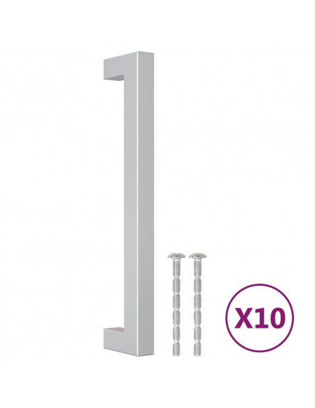 Maniglie per Mobili 10pz Argento 160mm in Acciaio Inox