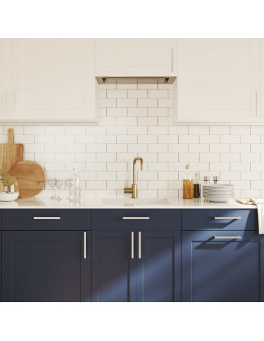 Maniglie per Mobili 10pz Argento 160mm in Acciaio Inox