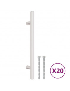 Maniglie per Mobili 20pz Argento 128mm in Acciaio Inox 2