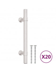 Maniglie per Mobili 20pz Argento 96mm in Acciaio Inox 2