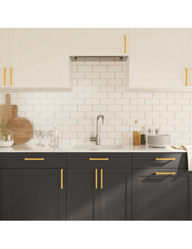 Maniglie per Mobili 20 pz Oro 160 mm in Acciaio Inox