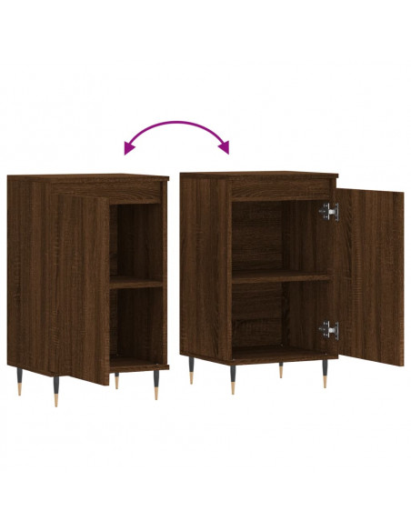 Credenza Rovere Marrone 40x35x70 cm in Legno Multistrato