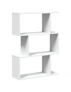 Libreria Divisorio 3 Ripiani Bianca 70x24x97 cm in Truciolato 2