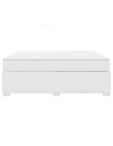 Giroletto a Molle con Materasso Bianco 180x200 cm in Similpelle