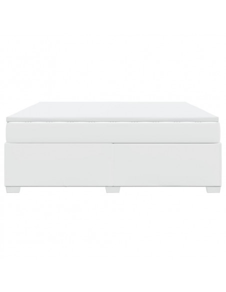 Giroletto a Molle con Materasso Bianco 180x200 cm in Similpelle