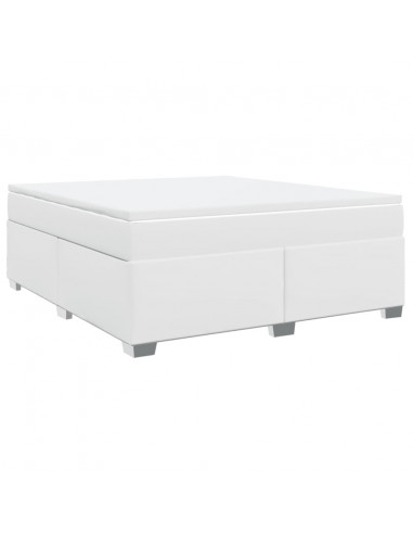 Giroletto a Molle con Materasso Bianco 180x200 cm in Similpelle