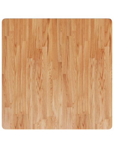 Piano Tavolo Quadrato Marrone Chiaro 90x90x4cm Rovere Trattato