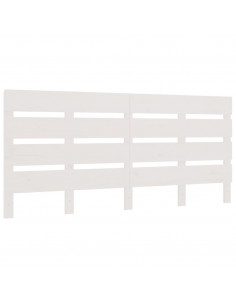 Testiera per Letto Bianca 135x3x80 cm in Legno Massello di Pino 2