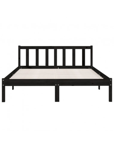 Giroletto Nero in Legno Massello 135x190 cm Double