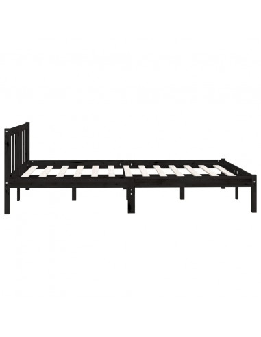 Giroletto Nero in Legno Massello 135x190 cm Double