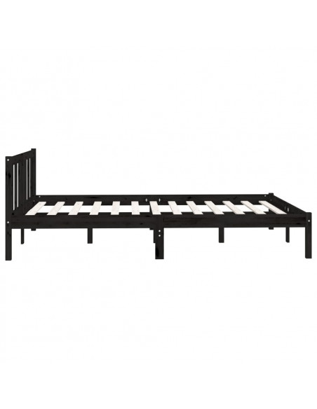 Giroletto Nero in Legno Massello 135x190 cm Double