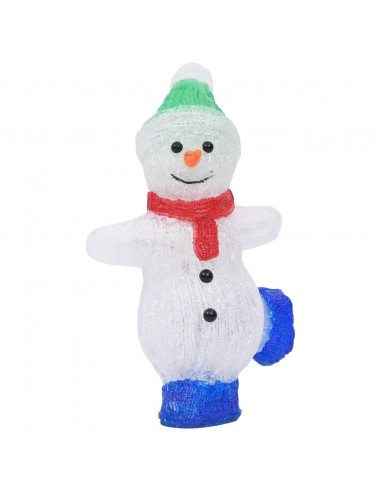 Pupazzo di Neve LED in Acrilico per Interno ed Esterno 30 cm